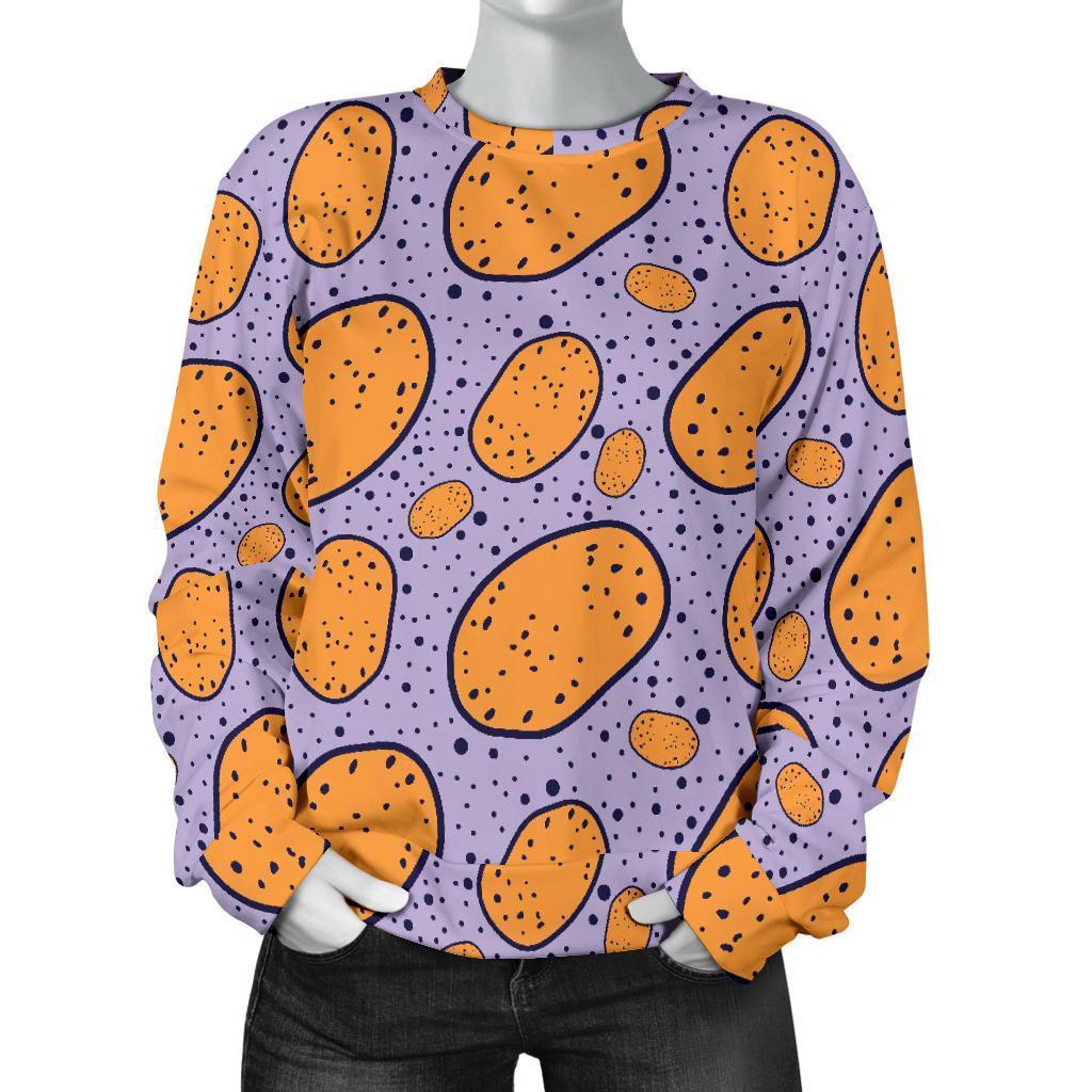 Potato Print Pattern Women's Sweatshirt-grizzshop