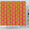 Potato Smile Pattern Print Bathroom Shower Curtain-grizzshop