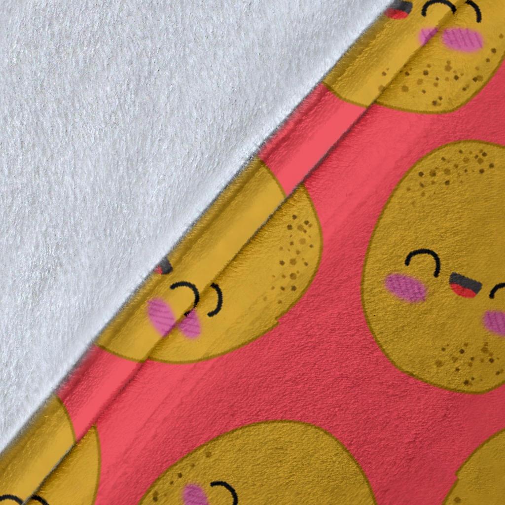 Potato Smile Pattern Print Blanket-grizzshop