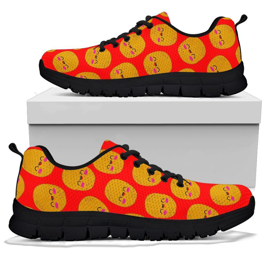 Potato Smile Pattern Print Sneaker Shoes For Men Women-grizzshop