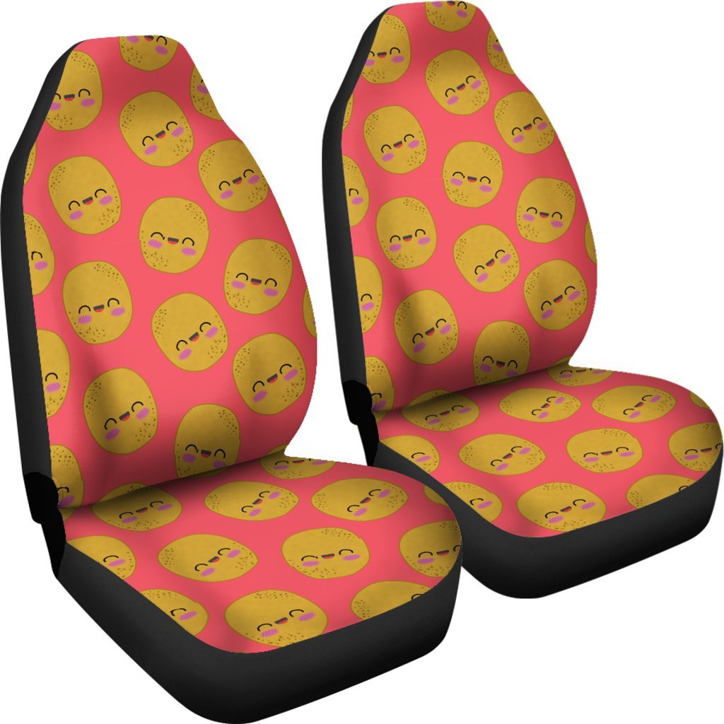 Potato Smile Pattern Print Universal Fit Car Seat Covers-grizzshop