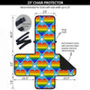 Pride Heart Rainbow LGBT Print Pattern Armchair Protector-grizzshop
