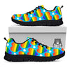 Pride Heart Rainbow LGBT Print Pattern Black Sneaker-grizzshop