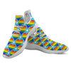 Pride Heart Rainbow LGBT Print Pattern White Athletic Shoes-grizzshop