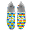 Pride Heart Rainbow LGBT Print Pattern White Athletic Shoes-grizzshop