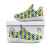 Pride Heart Rainbow LGBT Print Pattern White Athletic Shoes-grizzshop