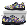 Pride Zigzag Rainbow Gay Print Pattern Black Sneaker-grizzshop