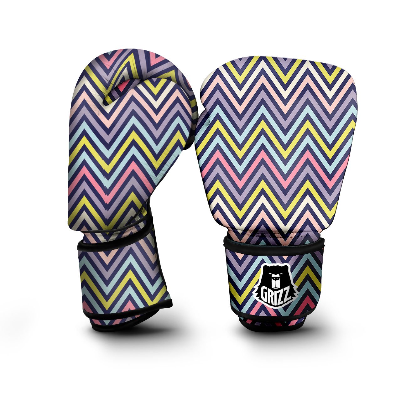 Pride Zigzag Rainbow Gay Print Pattern Boxing Gloves-grizzshop