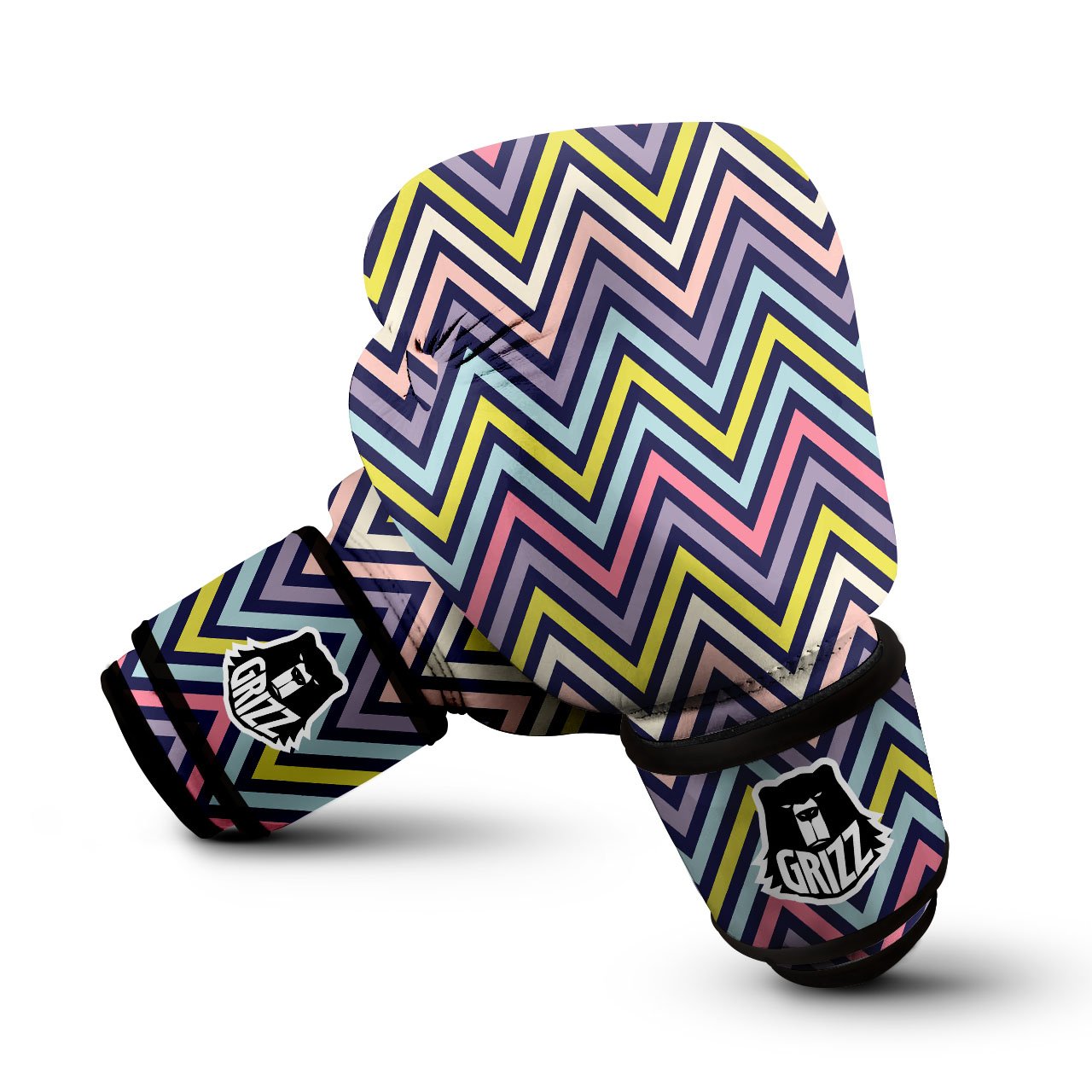 Pride Zigzag Rainbow Gay Print Pattern Boxing Gloves-grizzshop