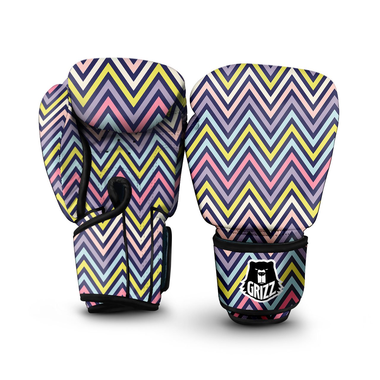Pride Zigzag Rainbow Gay Print Pattern Boxing Gloves-grizzshop