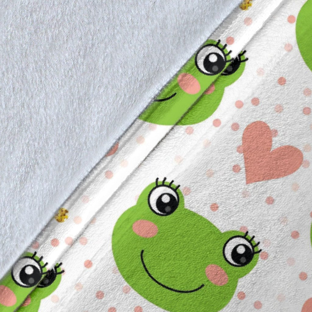 Prince Crown Frog Pattern Print Blanket-grizzshop