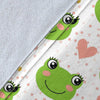 Prince Crown Frog Pattern Print Blanket-grizzshop