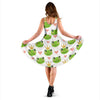 Prince Crown Frog Pattern Print Dress-grizzshop