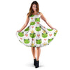 Prince Crown Frog Pattern Print Dress-grizzshop