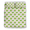 Prince Crown Frog Pattern Print Duvet Cover Bedding Set-grizzshop