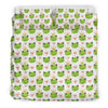 Prince Crown Frog Pattern Print Duvet Cover Bedding Set-grizzshop