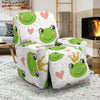 Prince Crown Frog Pattern Print Recliner Cover-grizzshop