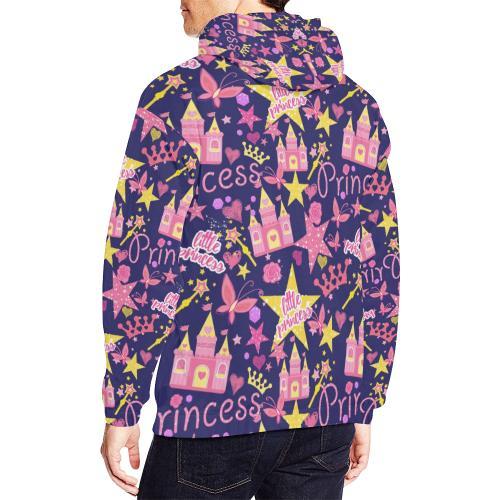 Princess Fairy Pattern Print Men Pullover Hoodie-grizzshop