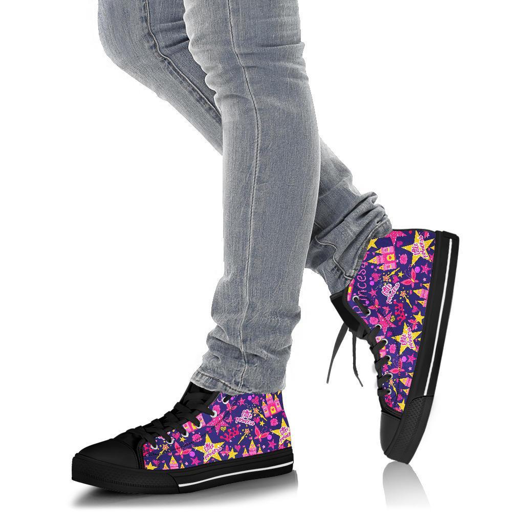 Princess Fairy Pattern Print Men Women's High Top Shoes-grizzshop