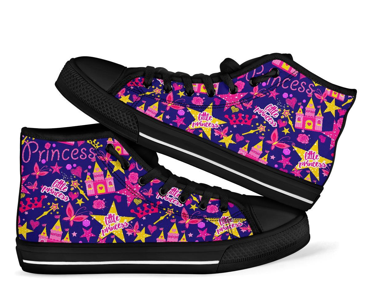 Princess Fairy Pattern Print Men Women's High Top Shoes-grizzshop