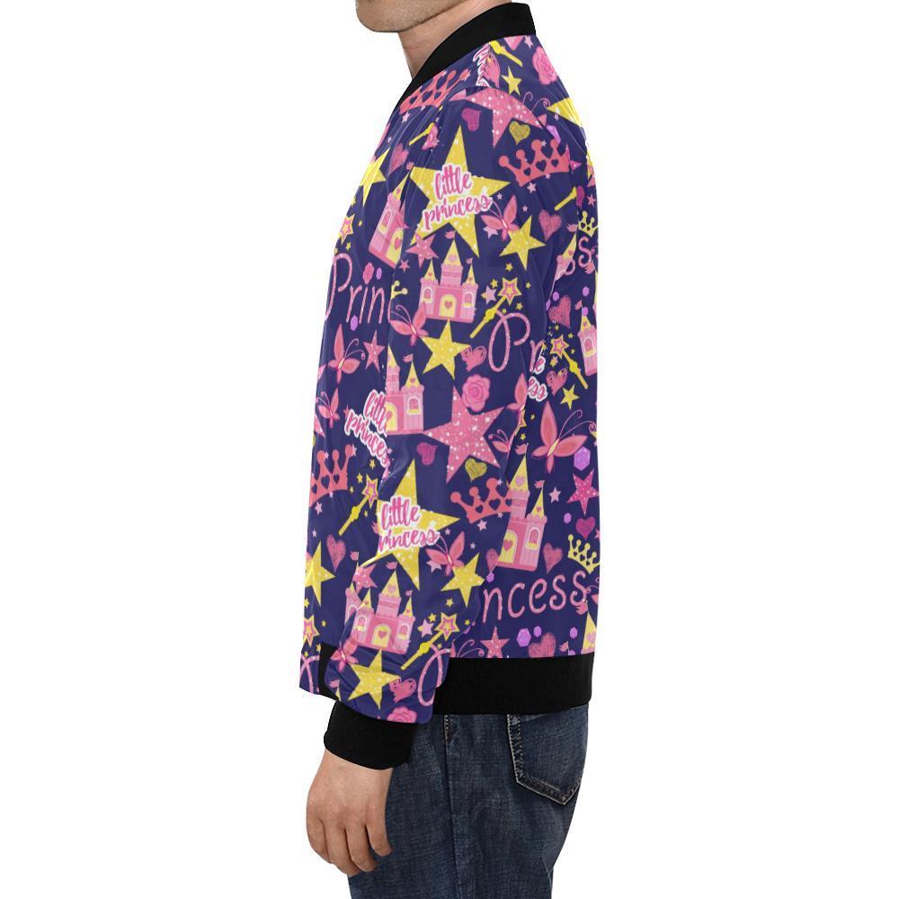 Princess Fairy Pattern Print Men's Bomber Jacket-grizzshop