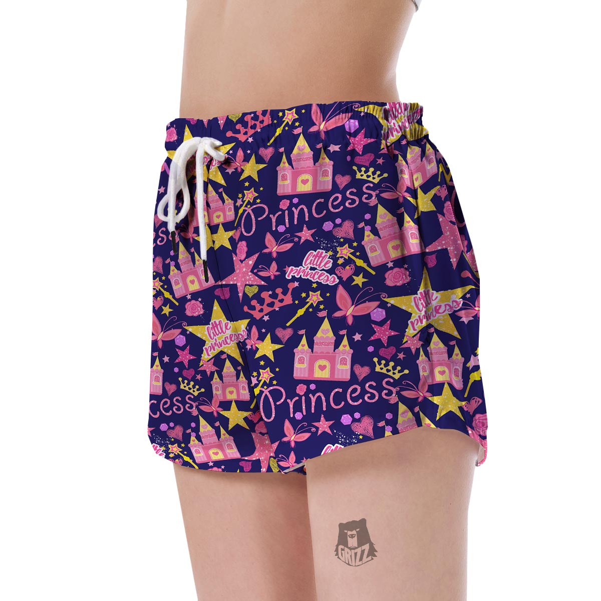 Princess Fairy Pattern Print Women's Shorts-grizzshop