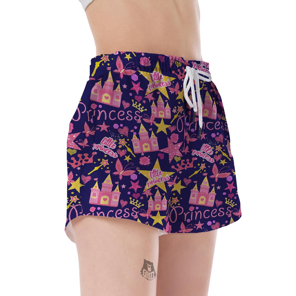 Princess Fairy Pattern Print Women's Shorts-grizzshop