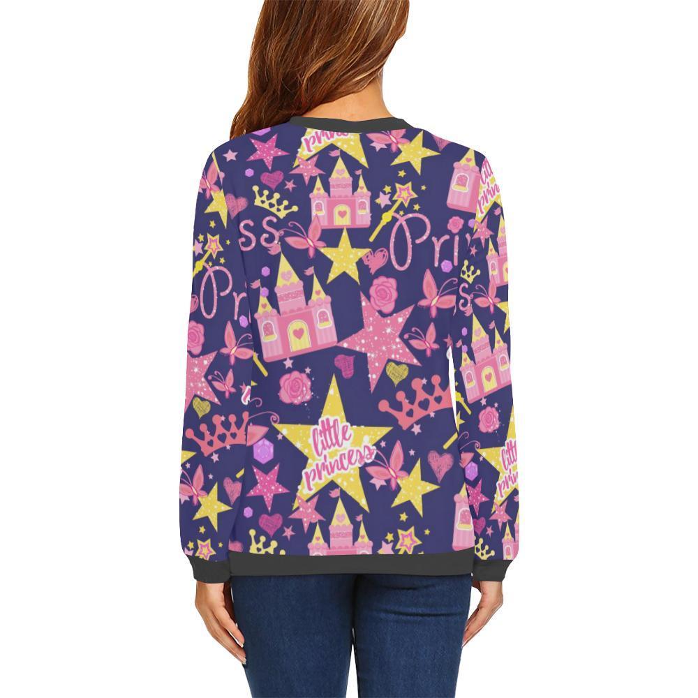 Princess Fairy Pattern Print Women's Sweatshirt-grizzshop