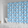 Print Airplane Pattern Bathroom Shower Curtain-grizzshop