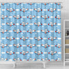 Print Airplane Pattern Bathroom Shower Curtain-grizzshop