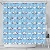 Print Airplane Pattern Bathroom Shower Curtain-grizzshop