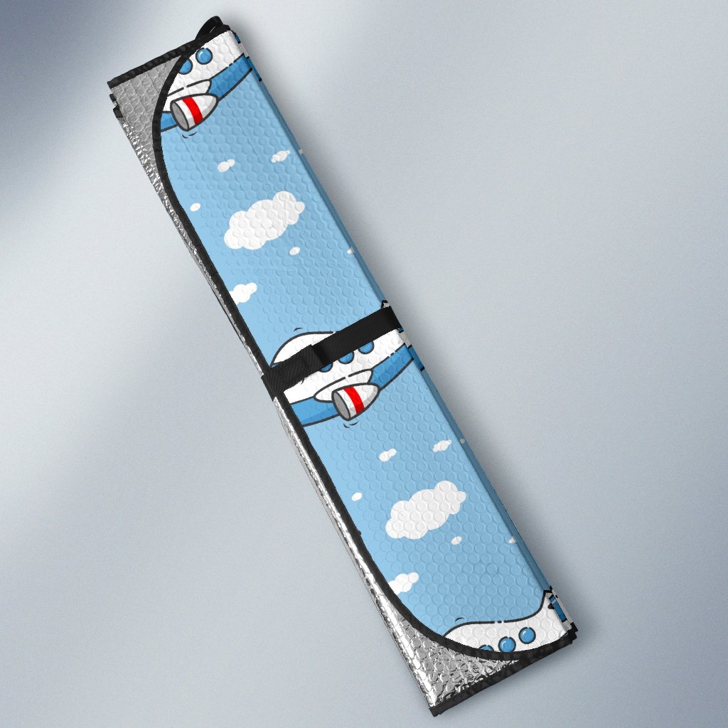 Print Airplane Pattern Car Sun Shade-grizzshop