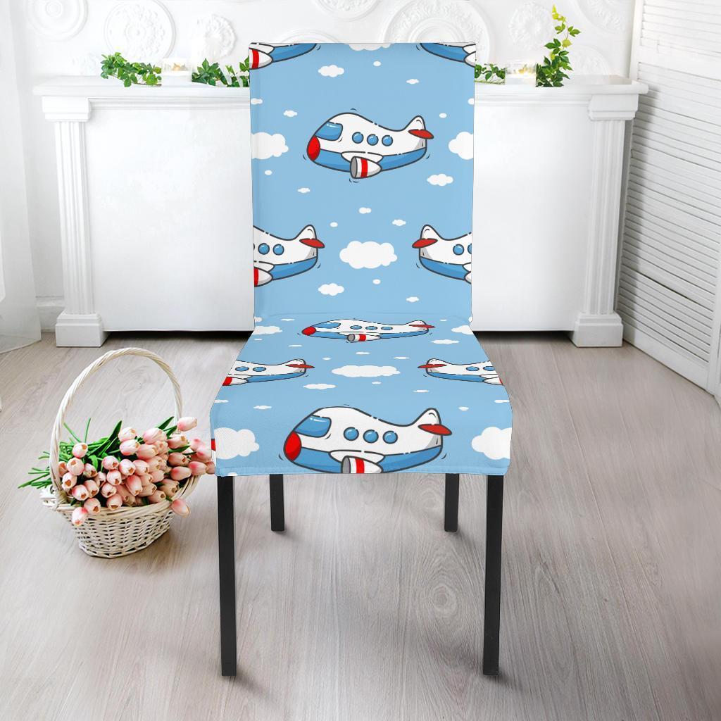 Print Airplane Pattern Chair Cover-grizzshop