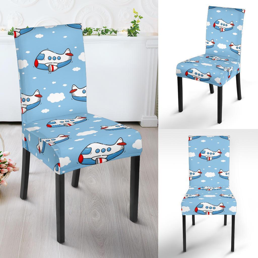 Print Airplane Pattern Chair Cover-grizzshop