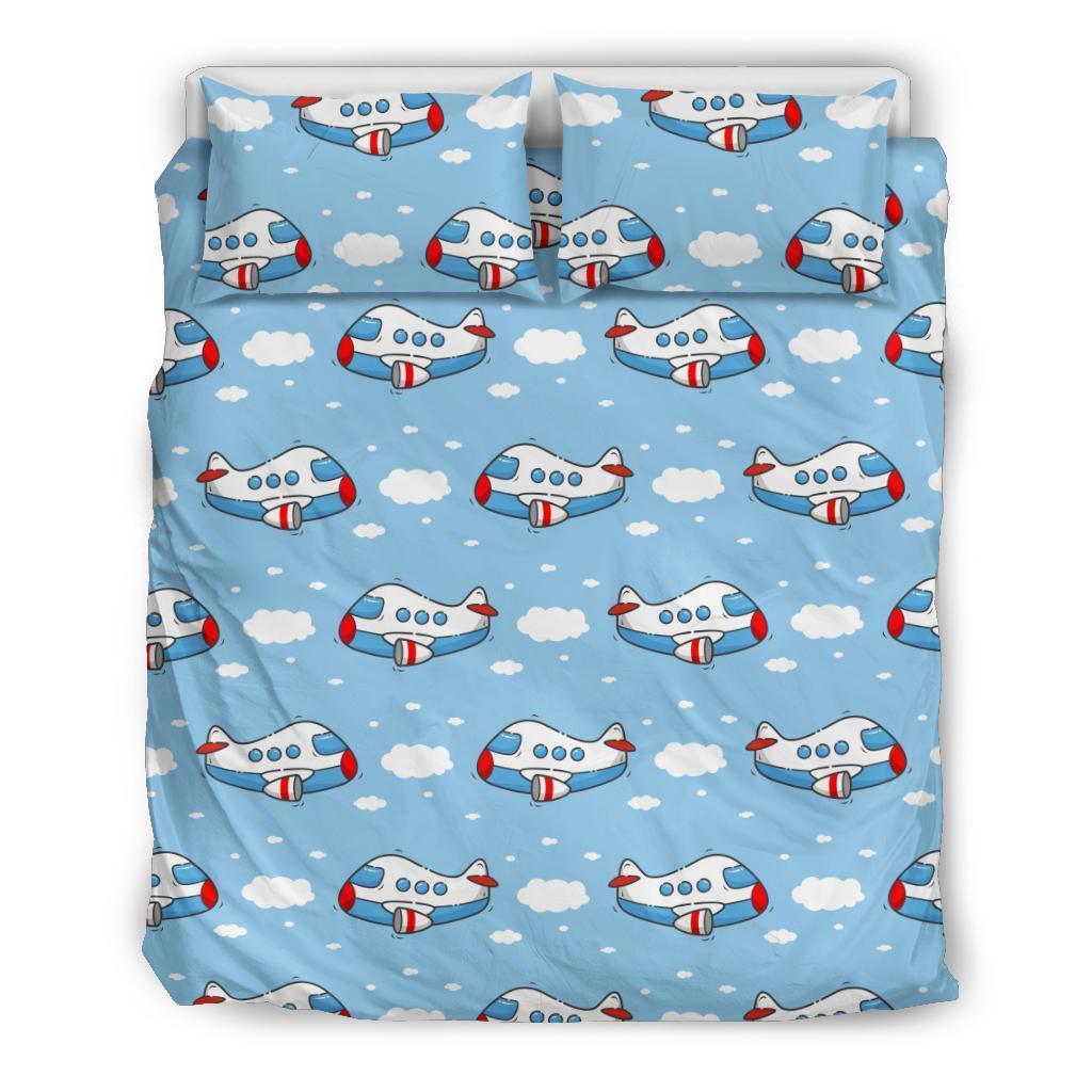 Print Airplane Pattern Duvet Cover Bedding Set-grizzshop