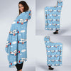 Print Airplane Pattern Hooded Blanket-grizzshop