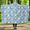 Print Airplane Pattern Hooded Blanket-grizzshop