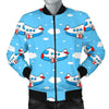 Print Airplane Pattern Men's Bomber Jacket-grizzshop