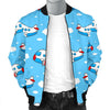 Print Airplane Pattern Men's Bomber Jacket-grizzshop