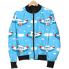 Print Airplane Pattern Men's Bomber Jacket-grizzshop