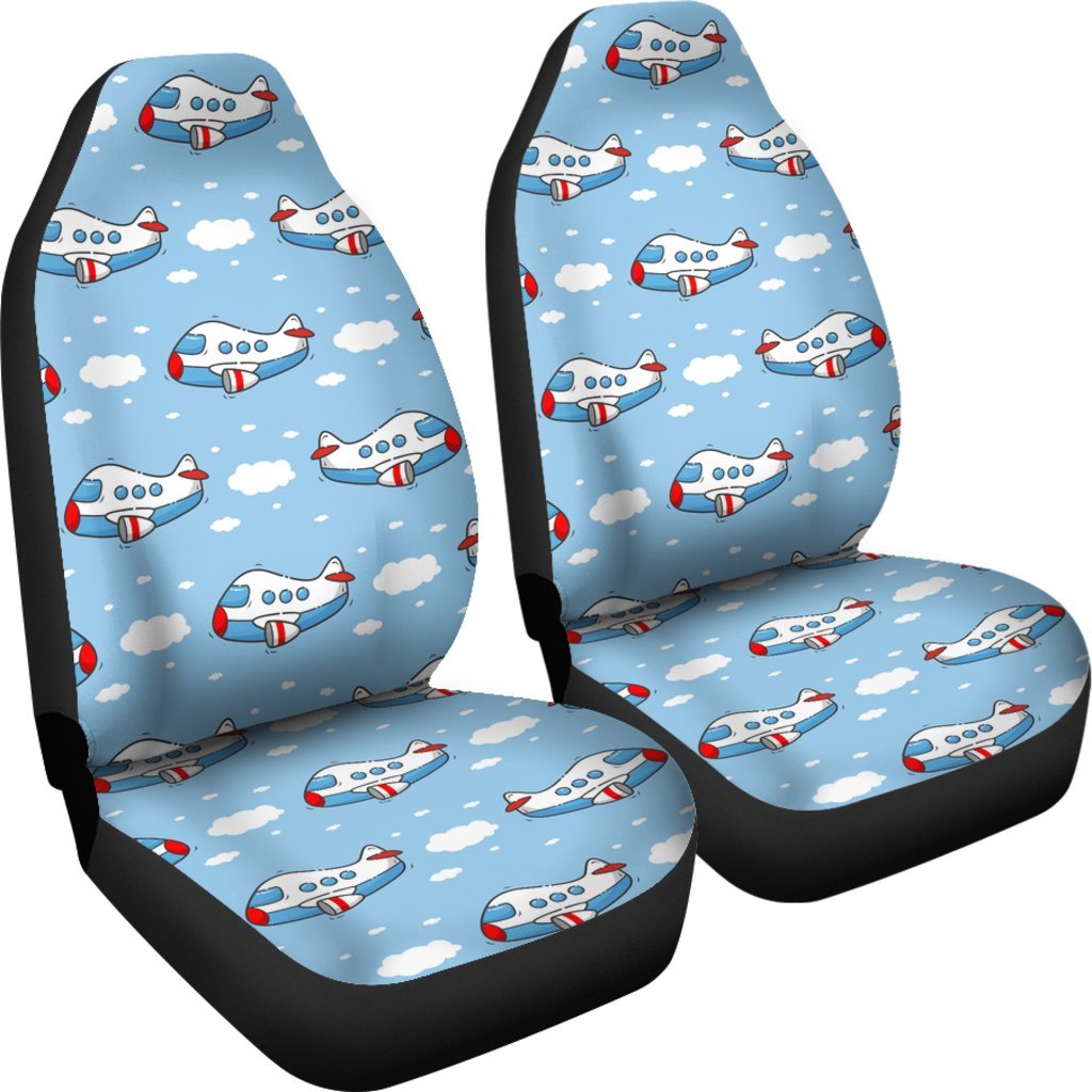 Print Airplane Pattern Universal Fit Car Seat Covers-grizzshop