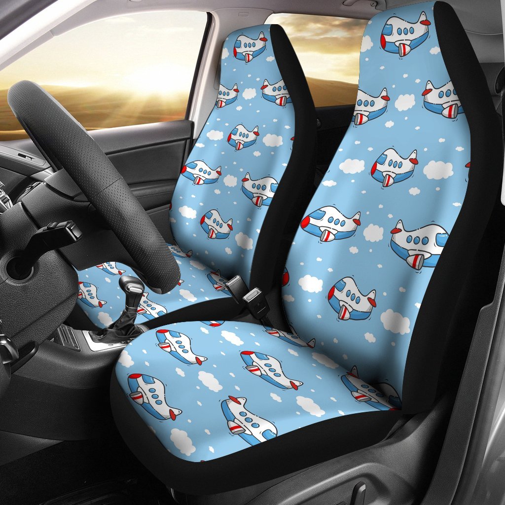 Print Airplane Pattern Universal Fit Car Seat Covers-grizzshop