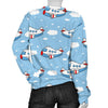 Print Airplane Pattern Women's Sweatshirt-grizzshop