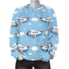 Print Airplane Pattern Women's Sweatshirt-grizzshop