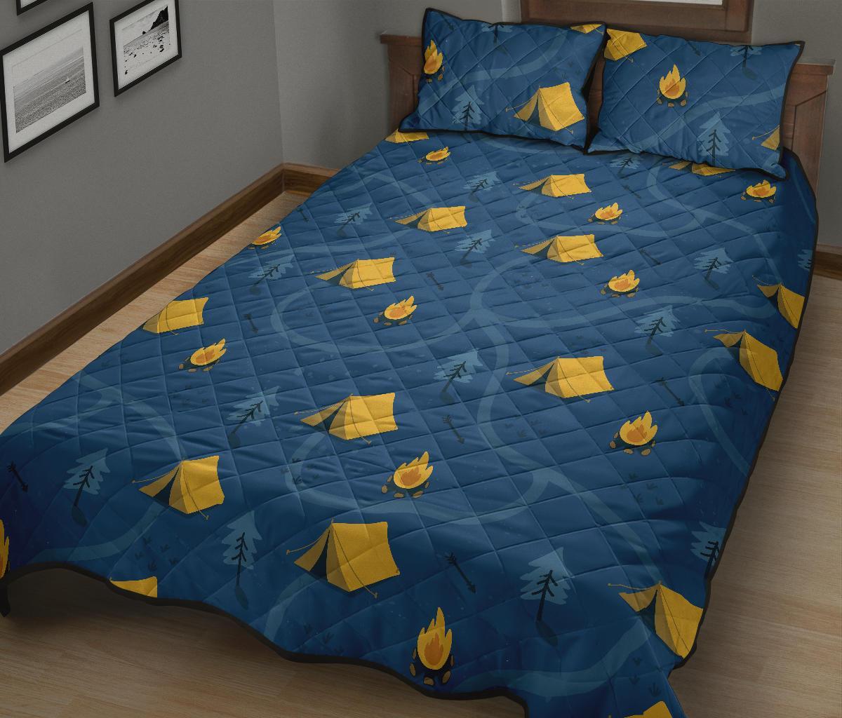 Print Camper Pattern Bed Set Quilt-grizzshop