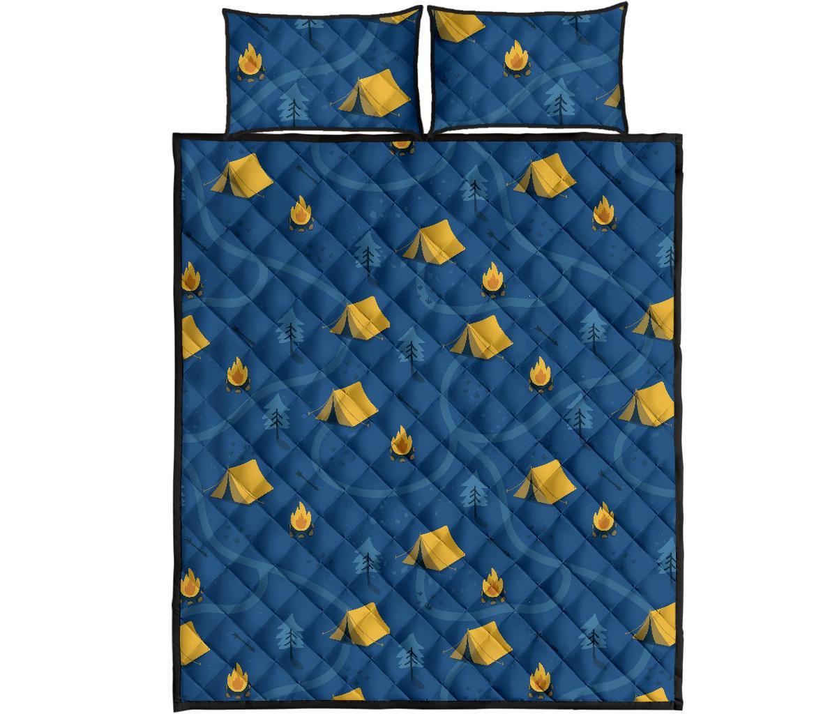 Print Camper Pattern Bed Set Quilt-grizzshop