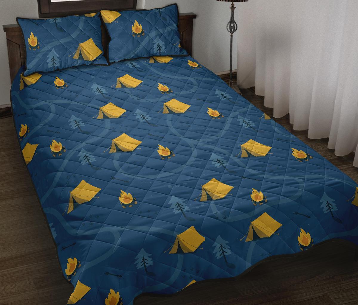 Print Camper Pattern Bed Set Quilt-grizzshop