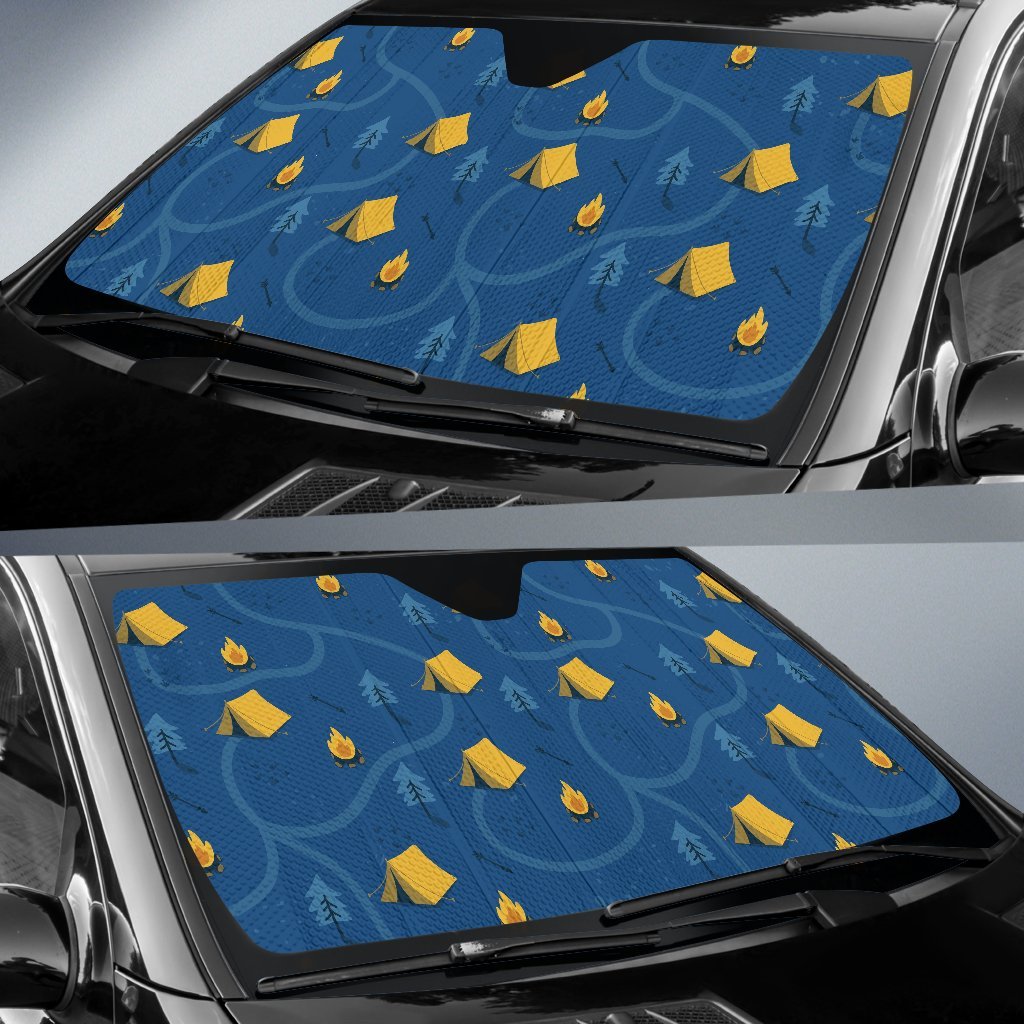 Print Camper Pattern Car Sun Shade-grizzshop