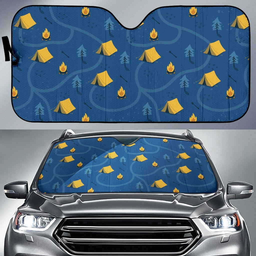 Print Camper Pattern Car Sun Shade-grizzshop