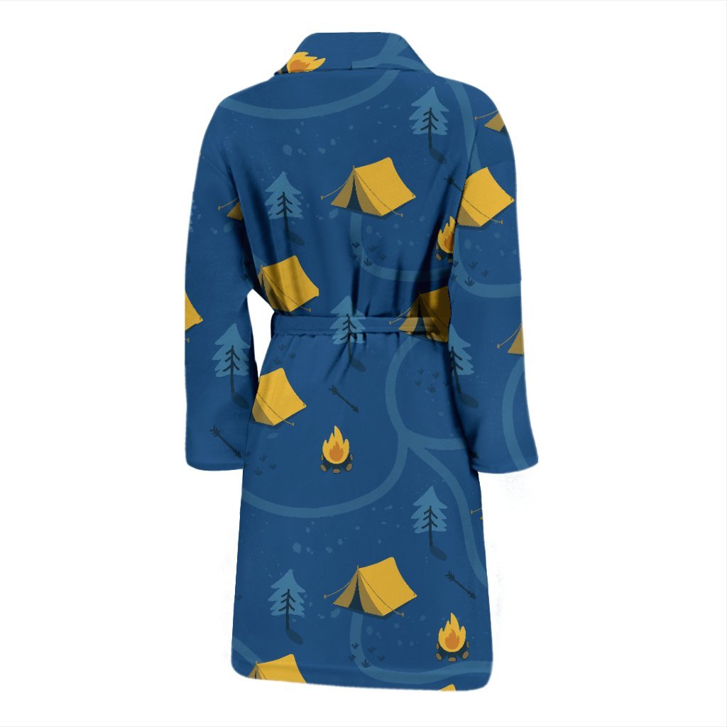 Print Camper Pattern Men Long Robe-grizzshop
